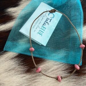 New authentic Tula blue Pink rhodonite Beaded bracelet